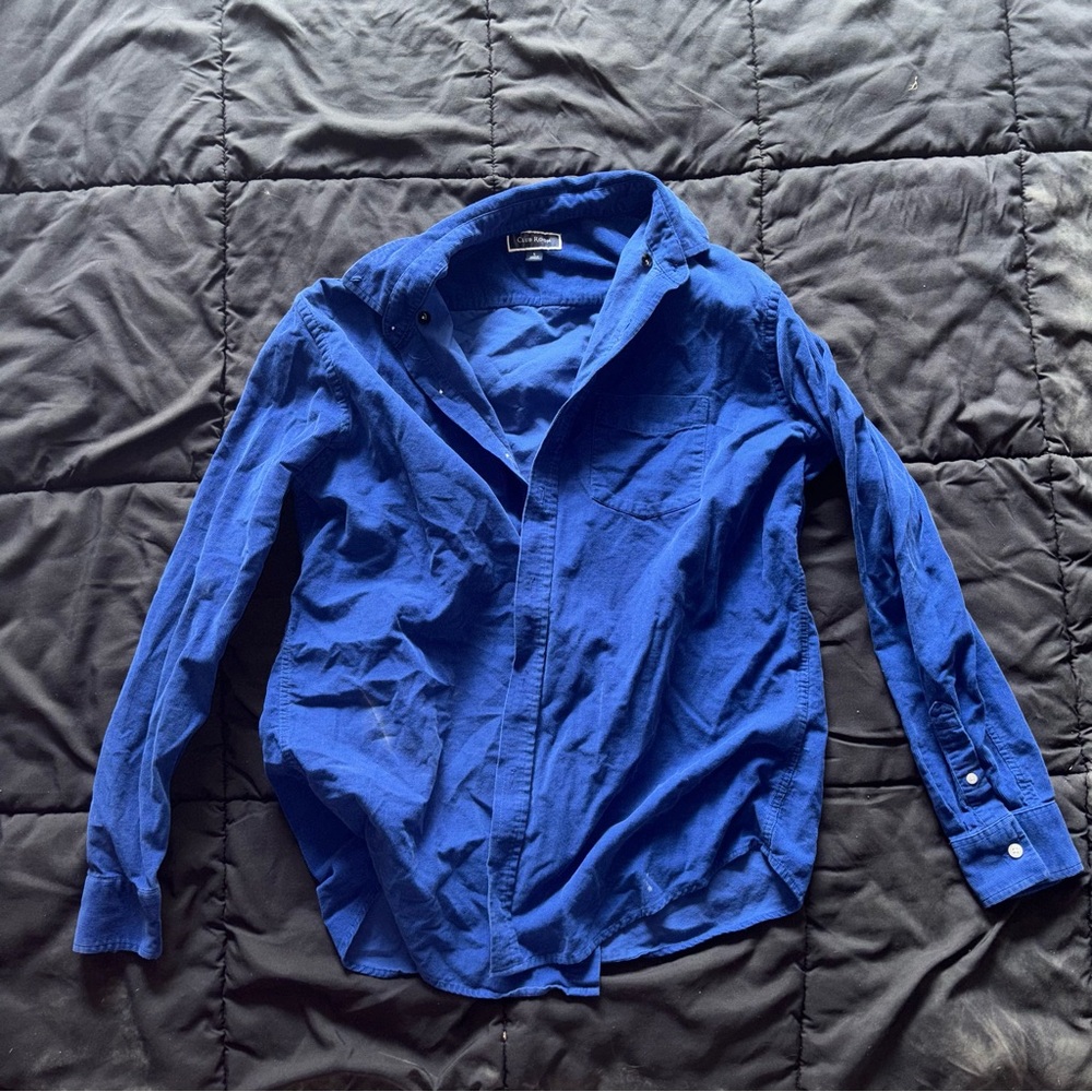 Club Room Royal Blue Casual Button Down Shirt